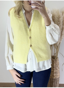 GILET DOUCEUR JAUNE