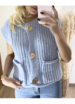 GILET LOLA BLEU CIEL