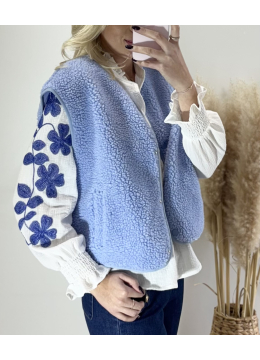 GILET DORIANE BLEU CIEL
