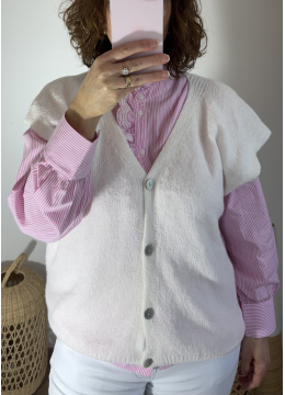 GILET MELLA BLANC