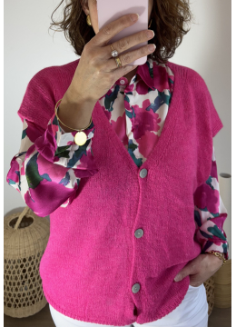 GILET MELLA FUSHIA