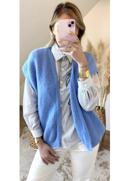 GILET BELLA BLEU CIEL