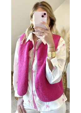 GILET COFFEE FUSHIA