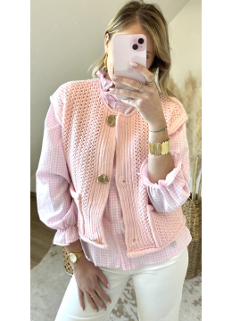 GILET ROSA ROSE CLAIR