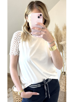 TEE-SHIRT FLORA BLANC