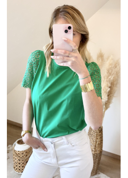 TEE-SHIRT FLORA VERT