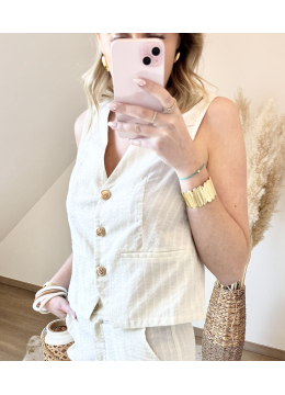 GILET ARZON ECRU