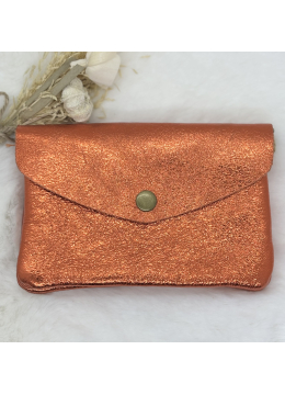 PORTE-MONNAIE SATIN ORANGE
