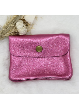 PORTE-MONNAIE BRILLANT ROSE