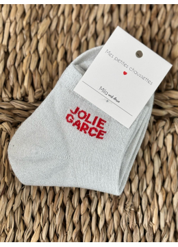 CHAUSSETTES JOLIE GARCE ARGENT