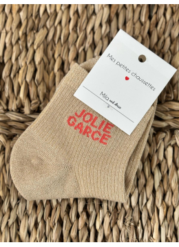 CHAUSSETTES JOLIE GARCE OR