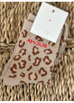 CHAUSSETTES AMOUR MARRON CLAIR