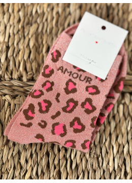 CHAUSSETTES AMOUR ROSE