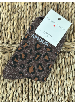 CHAUSSETTES AMOUR MARRON