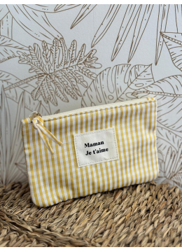 POCHETTE CARREAUX JAUNE