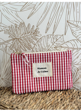 POCHETTE CARREAUX ROUGE