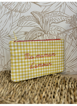 POCHETTE MAMAN D'AMOUR JAUNE