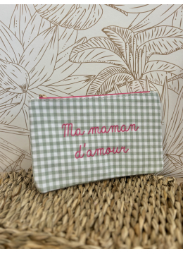 POCHETTE MAMAN D'AMOUR VERT