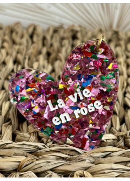 PORTE CLÉ LA VIE EN ROSE