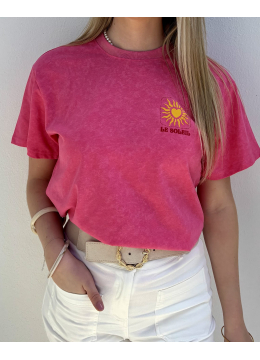 TEE-SHIRT LE SOLEIL ROSE