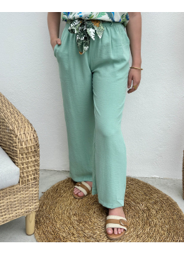 PANTALON ARTY VERT MENTHE
