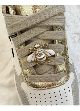 Charm Lacet Abeille blanc