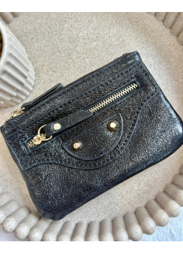 PORTE MONNAIE CUIR NOIR