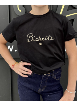 TEE-SHIRT BICHETTE NOIR