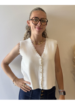GILET IRIS BLANC