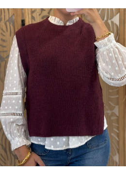 PULL YUMI BORDEAUX