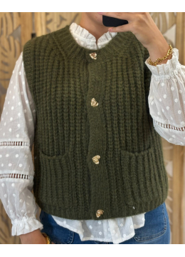 GILET MARION KAKI