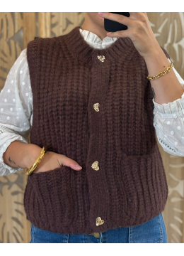 GILET MARION CHOCO