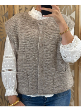 GILET ANGEL TAUPE