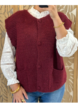 GILET ANGEL BORDEAUX